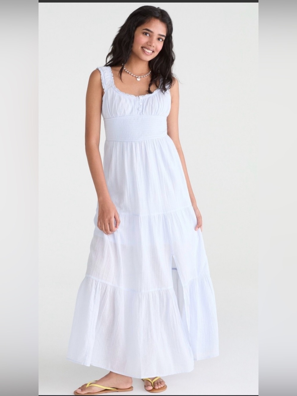 Sky Blue NWT Maxi Sleeveless Smocked Dress